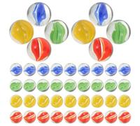 SUPVOX 200pcs Garden Glass Marbles Set 16mm Outdoor Butterfly and Bee Feeder Decorations, Red Blue Green Yellow round Glass Marble Balls for Patio and Flower Bed Design