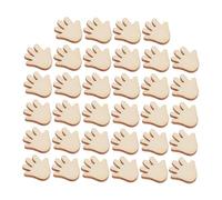 SUPVOX 200pcs Hand Shaped Blank Wooden Pieces Rustic Charm Beige Natural Wood Splinterfree Surface Unique Design for Teaching Models and Home Decor