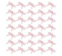 SUPVOX 200pcs Pink Mini Resin Bows for Crafts Cute 3D Bow Embellishments with Flat Back, Elegant Ribbon Shape, for Hanfu, School Uniforms, DIY Nail Art, Hair Clips, and Decoration