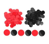 SUPVOX 200pcs Plastic Bingo Chips for Games Red Black Round Counting Tokens for Classroom Math Party Game Night Poker Group Activities