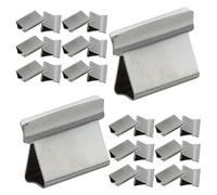 SUPVOX 200pcs Small Binder Clips Reusable Paper Clamps with 4 Clip Dispensers Stainless Steel for Office Home School Organization