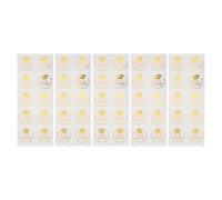SUPVOX 2026 Graduation Party Cap Stickers Gold 38mm Adhesive Labels 5 Sheets 50pcs Graduate Hat Seals for Invitation Envelopes Laptop Decor