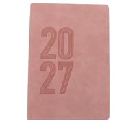 SUPVOX 2027 Daily Planner Notebook Pink with 365 Daily Pages and Smooth Writing Experience, Portable Paper Organizer for Home and Travel, Roundcornered Luxurious Style