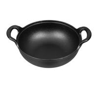SUPVOX 20cm Cast Iron Stew Pot Thickened Small Frying Pan Old-Style Soup Pot Outdoor Picnic Cookware Japanese-Style for Camping and Home Use