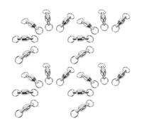 SUPVOX 20Pcs 26Mm Ball Bearing Swivel Hooks Metal Connector Clips for Saltwater Freshwater Fishing Tackle and Parrot Ankle Chain Craft Accessories
