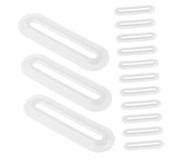 SUPVOX 20pcs 50mm Oval Plastic Coin Slot Inserts for DIY Money Banks Kids’ Coin Saving Activity Vertical Slot Mechanism for Vending and Toy Banks White