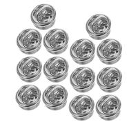 SUPVOX 20pcs 8mm Stainless Steel Brooch Clutch Pin Backs with Locking Mechanism, DIY Jewelry Making Accessory for Enamel Pins and Badge Craft in UK