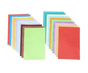 SUPVOX 20pcs A4 Glitter Foam Sheets Set with 10 Self-Adhesive and 10 Non-Adhesive Sparkly Craft Paper for DIY Handcraft Decoration, Non-Shedding Glitter Cardstock for Arts Crafts