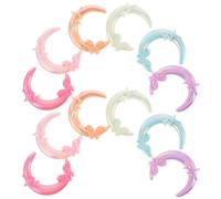 SUPVOX 20pcs Acrylic Gradient Celestial and Insect Moon Beads Set for DIY Keychain Phone Straps Jewelry Making Craft Accessories with Hollow and Solid Spacer Charms Random Color