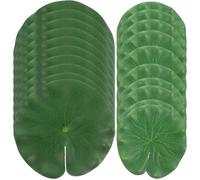 SUPVOX 20pcs Artificial Floating Lotus Leaves Decor Set - 10cm 15cm Simulated Lotus-leaf Ornaments for Aquarium, Pond, Home Decoration, Fish Tank Accessories
