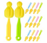 SUPVOX 20pcs Baby Bottle Sponge Brush and Pacifier Cleaning Sponge Set Multi-color for Milk Bottle and Teat Cleaning Suitable for Infant Feeding Accessories Maintenance