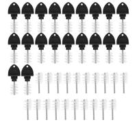 SUPVOX 20pcs Beer Tap Plug Brushes with Long Handle, Stainless Steel Bar Faucet Cleaning Brush Set, Dustproof Beer Faucet Cleaner for Home Brewing and Bar Accessories