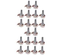 SUPVOX 20pcs Bk Guitar Potentiometer Bass Potentiometer Long Knurled Split Shaft for Guitar Bass Use in Control Knob Applications