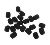 SUPVOX 20pcs Black Foam Microphone Windshield Covers 30x22x8mm, Replacement Stage Mic Sponge Windscreen Accessories for Headset and Handheld Microphones, Suitable for Live Sound and Recording