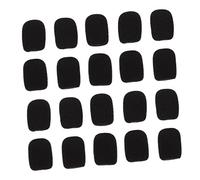 SUPVOX 20pcs Black Sponge Headband Microphone Covers for Lapel Microphone Wind Protection Mic Protective Covers for Professional Use