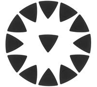 SUPVOX 20pcs Black Triangle Guitar Picks Anti-slip Abs Material Folk Guitar Accessories with Thin Medium Heavy Gauges for Comfortable Playing and Warm Tone