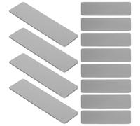 SUPVOX 20pcs Blank Rectangle Tags Metal Plaques for Engraving Stainless Steel Rectangular Plates Prevent Scratching Versatile Craft Uses for Business and Party Numbers Uniforms