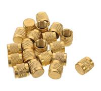 SUPVOX 20pcs Brass HVAC Valve Caps for Plumbing and Ac Systems, Round Stop Valve Cap with Leakproof Seal and External Element Resistance, Suitable for Daily Use and Commercial