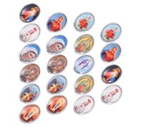 SUPVOX 20Pcs Catholic Jewelry Accessories Mixed Style Virgin Mary Charms with Round Hole Bracelet and Necklace Fittings Sticker Dripping Components for Religious Crafting