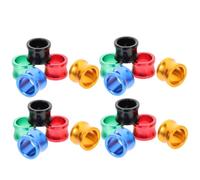 SUPVOX 20Pcs Colorful Aluminum Bird Foot Rings for Pigeons Poultry Identification Leg Bands Reusable Markers for Adult Chickens Ducks Hens and Birds