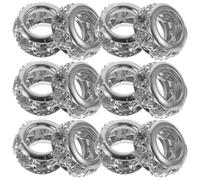 SUPVOX 20pcs Copper Rhinestone Rondelle Spacer Beads 6x10mm for Jewelry Making DIY Bracelet Accessories Craft Supplies