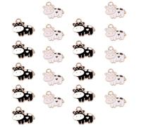 SUPVOX 20pcs Cow-Shaped Alloy Charms DIY Jewelry Making Pendants Cute Handmade Animal Charms for Bracelets Necklaces Craft Supplies