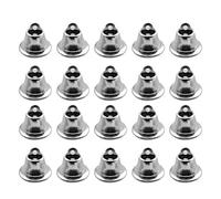 SUPVOX 20pcs Craft Jingle Bells - Mini Small Silver Wind Chimes - Vintage Metal Christmas DIY Craft Making