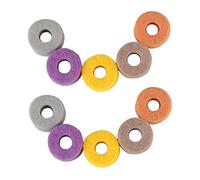 SUPVOX 20pcs Cymbal Felt Rings Drum Cymbal Accessories Felt Drum Pads for Use and Protecting The for Pads Practice and Set Maintenance Random Color