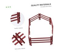 SUPVOX 20pcs DIY Mini Garden Fence Realistic Brown Farm Model Accessories for Decorative Fence for Role Play Collection and Craft Projects