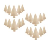SUPVOX 20pcs DIY Unfinished Wooden Christmas Trees Multi-Functional Painting Craft Miniature Trees for Home Desktop Holiday Decoration