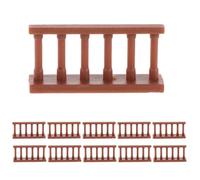 SUPVOX 20pcs Dollhouse Handrail - Miniature Tiny Fences For Mini House Sand Table Fairy Garden - Plastic Railing Model Fencing Border For Diy Building Projects