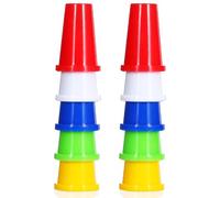 SUPVOX 20pcs Double Layer Plastic Thimble Caps Finger Protectors Colorful Pin Needle Shields for Sewing Quilting DIY Craft with 5 Colors Set, Suitable for Hand Needlework and Office Use