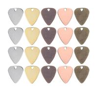 SUPVOX 20Pcs Electric Guitar Plectrums Metal Picks for Playing and Necklace Accessories Lightweight Mixed Colors for Convenient Use