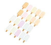 SUPVOX 20pcs Glow Dark Ice Lolly Resin Accessories for Dollhouse Decoration Cute Miniature Food Decors with Luminous Effect Creative DIY Charm for Play and Imaginative Fun