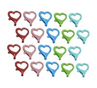 SUPVOX 20pcs Heart-Shaped Lobster Claw Clasps for Keychain DIY Jewelry Making, Lobster Clasps Fastening Connectors for Bracelets and Craft Accessories