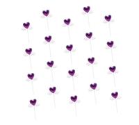 SUPVOX 20pcs Heart Wings Cupcake Picks Random Color Cake Inserts for Birthdays Weddings and Parties Lightweight Cake Decor Creative Design for Celebrations