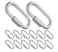 SUPVOX 20pcs Heavy Duty Boat Chain Split Link Quick Installation Galvanized Iron Connectors 6x3x2.5cm Weather Resistant Keyring Buckle Hooks for Outdoor Hardware Accessories