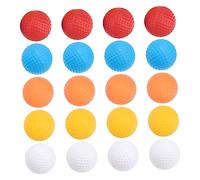 SUPVOX 20pcs Hollow Plastic Golf Training Balls for Indoor Use Lightweight Practice Aids with Mixed Colors PP Material for Home Golf Swing Training and Skill Improvement