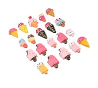 SUPVOX 20Pcs Ice Cream Ornaments Craft Decorations Lightweight Creative DIY Decal Accessories for Party and Home Display
