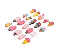 SUPVOX 20Pcs Ice-cream Shaped DIY Ornaments Creative Craft Decals Decorative Adornments for Home Decoration