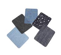 SUPVOX 20pcs Iron-on Fabric Repair Patches for Clothes and Jeans Denim Cloth Patch Kit Printed Patterns Self-Adhesive Clothing Set for Pants Jackets and Hats