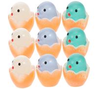 SUPVOX 20Pcs Luminous Resin Chick Figurines with Egg Shape Miniature Desk Decor DIY Micro Landscape Ornaments Sturdy Detailed Craft for Decoration