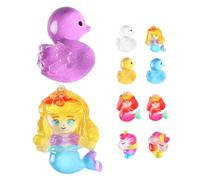 SUPVOX 20pcs Mermaid and Miniature Duck Resin Figurines Cute DIY Micro Landscape Decorations for Aquarium Fairy Garden Home Decor Craft Accessories
