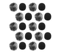 SUPVOX 20pcs Mic Windscreen Furry Cover Microphone Wind Cover for Lavalier Microphone Handheld Mic Wind Shield for Stage Performance Party Use