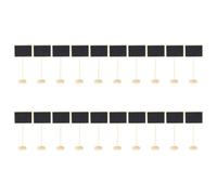 SUPVOX 20pcs Mini Chalkboard Signs with Solid Wood Base, Easy to Use and More Stable Display, Small Decorative Chalkboard for Wedding and Garden Buffet Labels
