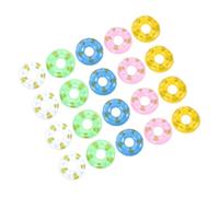 SUPVOX 20pcs Mini Swimming Rings PVC Decorative Swim Rings for Dollhouse Mini House Decors Reusable Bath for Party Gifts and Pool Party Accessories