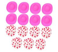 SUPVOX 20pcs Mini Western Cowboy Doll Hats DIY Craft Miniature Replacement Doll House Supplies for Dress Up Party Decorations and Creative Pretend Play Accessories