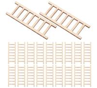 SUPVOX 20pcs Mini Wooden Garden Ladder Dollhouse Accessories Realistic Decorative Staircase for DIY Succulent Display Home Office Ornament Craft