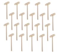SUPVOX 20pcs Mini Wooden Mallet for Unfinished Wood Crab Hammer for Pretend Play Montessori Educational for Boys Develop Dexterity and Hand Eye Coordination