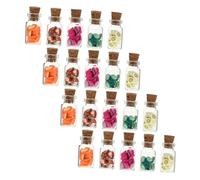 SUPVOX 20Pcs Miniature Fruit Jar for Dollhouse High Grade Glass Food Playing Ornaments Accessory for Micro Landscape and Diorama Kits Include Bananas Lemons Dragon Fruit Oranges Apples